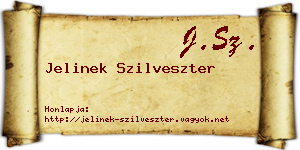 Jelinek Szilveszter névjegykártya