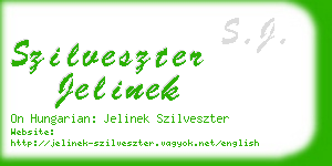 szilveszter jelinek business card